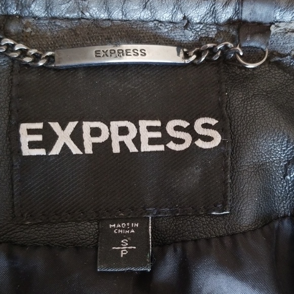 ↙ Price Drop - EXPRESS Vegan Leather Jacket - Picture 7 of 8